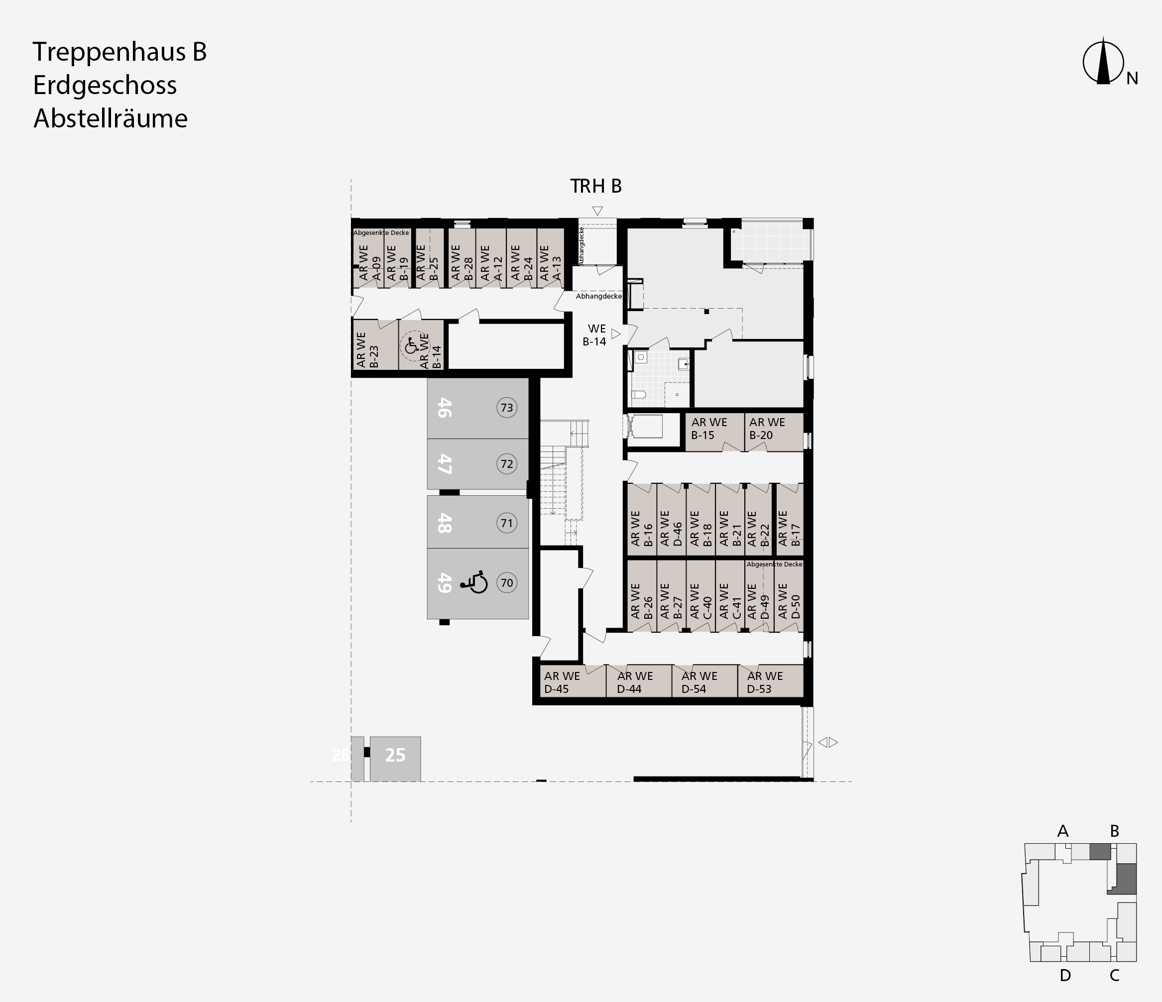 Treppenhaus B, Abstellräume