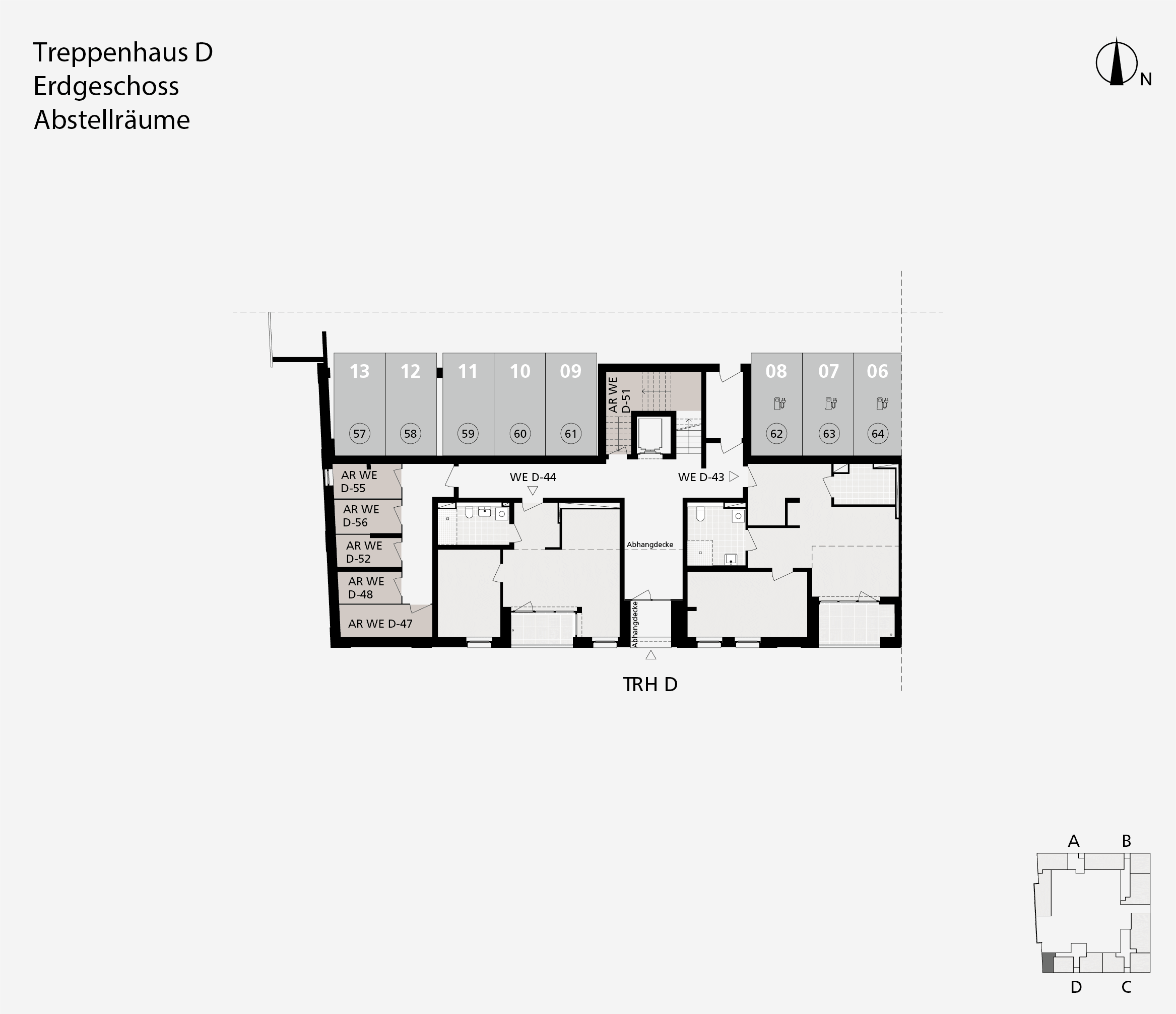 Treppenhaus D, Abstellräume
