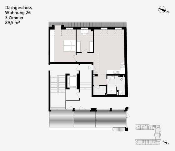 Dachgeschoss Wohnung 26