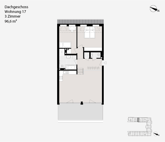 Dachgeschoss Wohnung 17