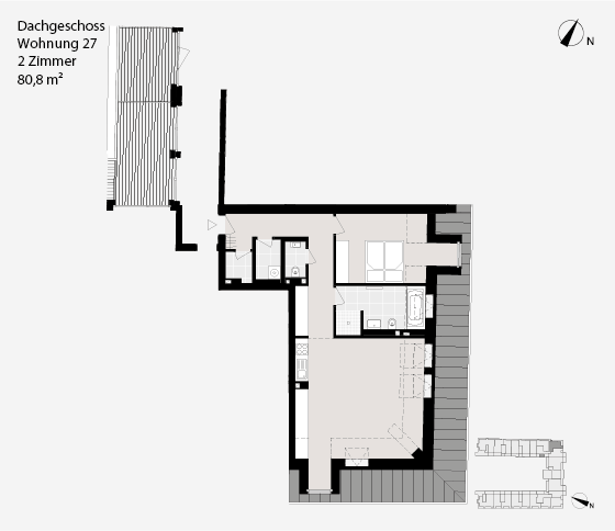 Dachgeschoss Wohnung 27
