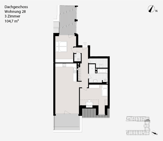 Dachgeschoss Wohnung 28