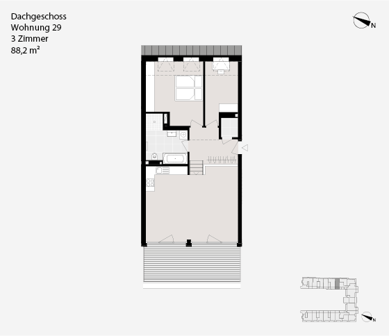 Dachgeschoss Wohnung 29