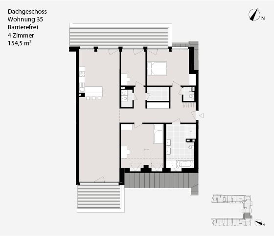 Dachgeschoss Wohnung 35