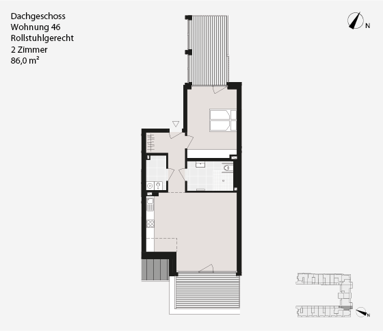 Dachgeschoss Wohnung 46
