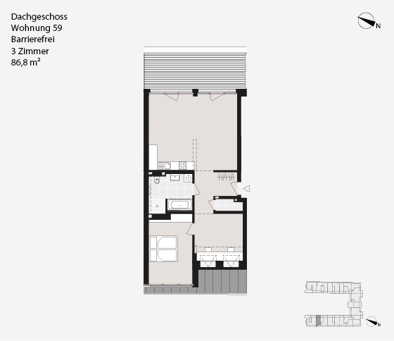 Dachgeschoss Wohnung 59