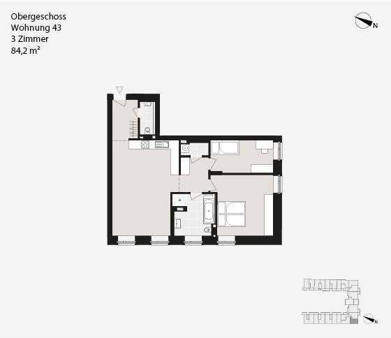 Obergeschoss Wohnung 43