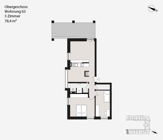 Obergeschoss Wohnung 63